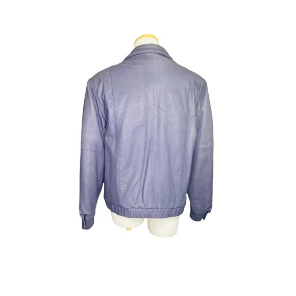North Beach Leather San Francisco Moto Leather Jacket Vintage 80s Size 10 EUC - Picture 7 of 9